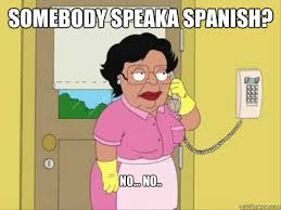 Znalezione obrazy dla zapytania no spanish spongebob meme